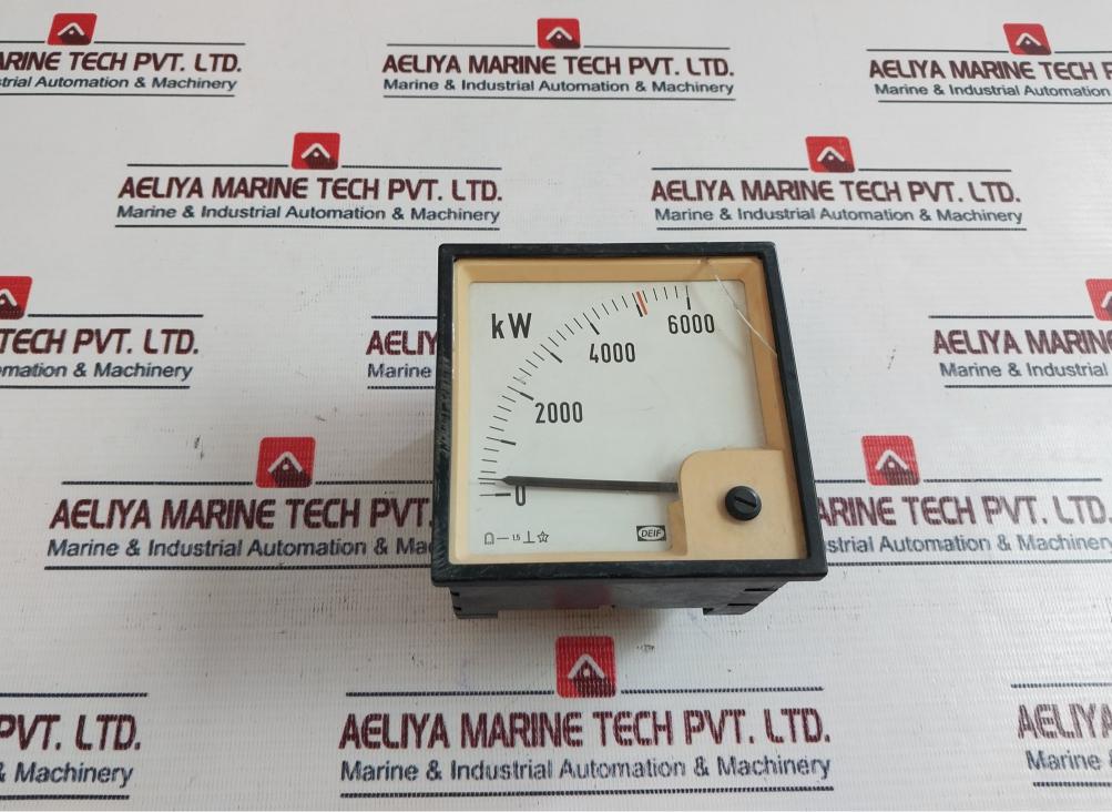 Deif 0-6000 Kw Analog Kilowatt Meter