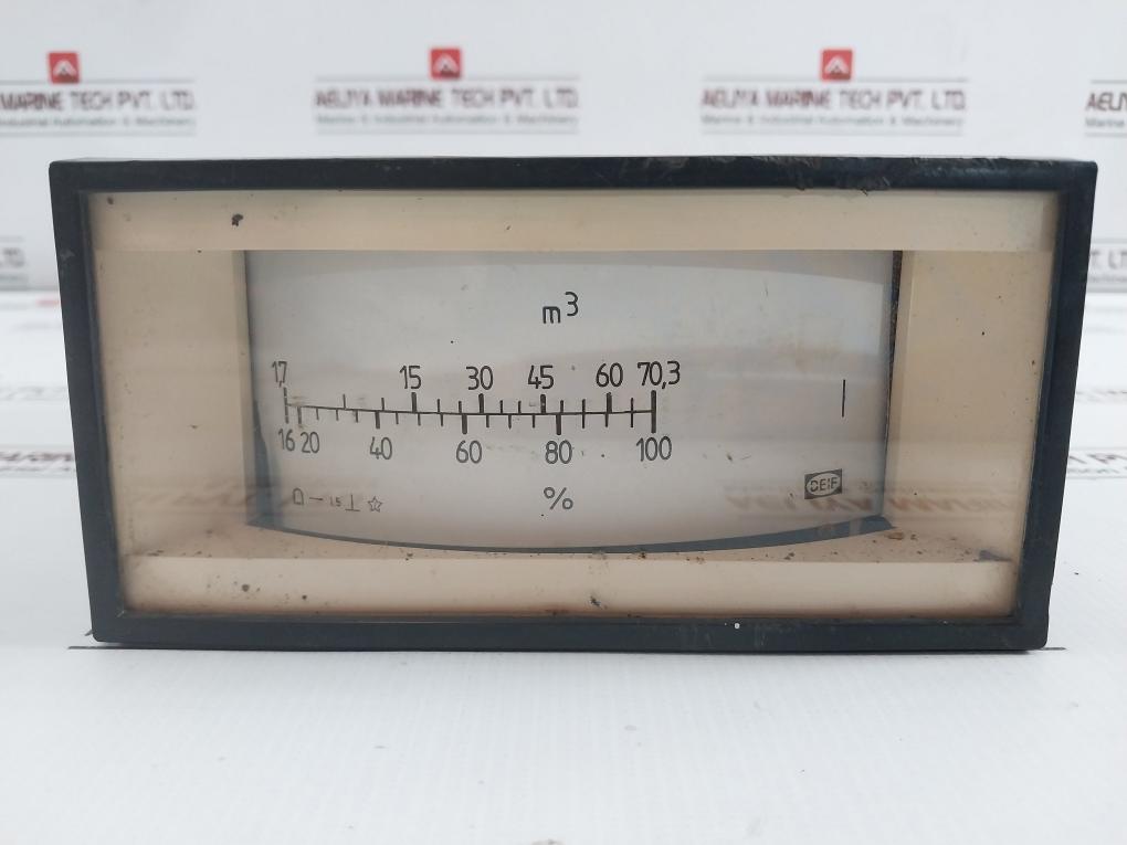 Deif 16-100% Percentage Analog Panel Meter Curved Scale Tank/Flow Indicator 1.5