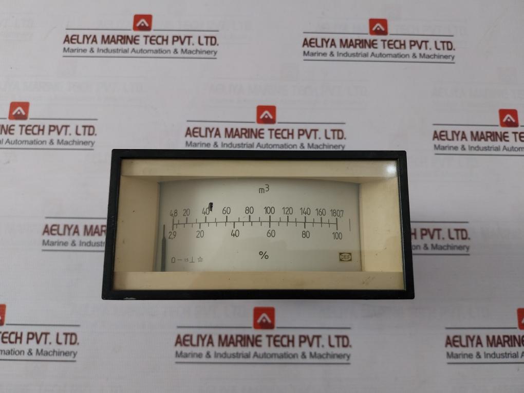 Deif 25982-85 Marine Analog Cubic Panel Meter 4-20Ma 4.8 To 180.7 M3, 2.9-100%