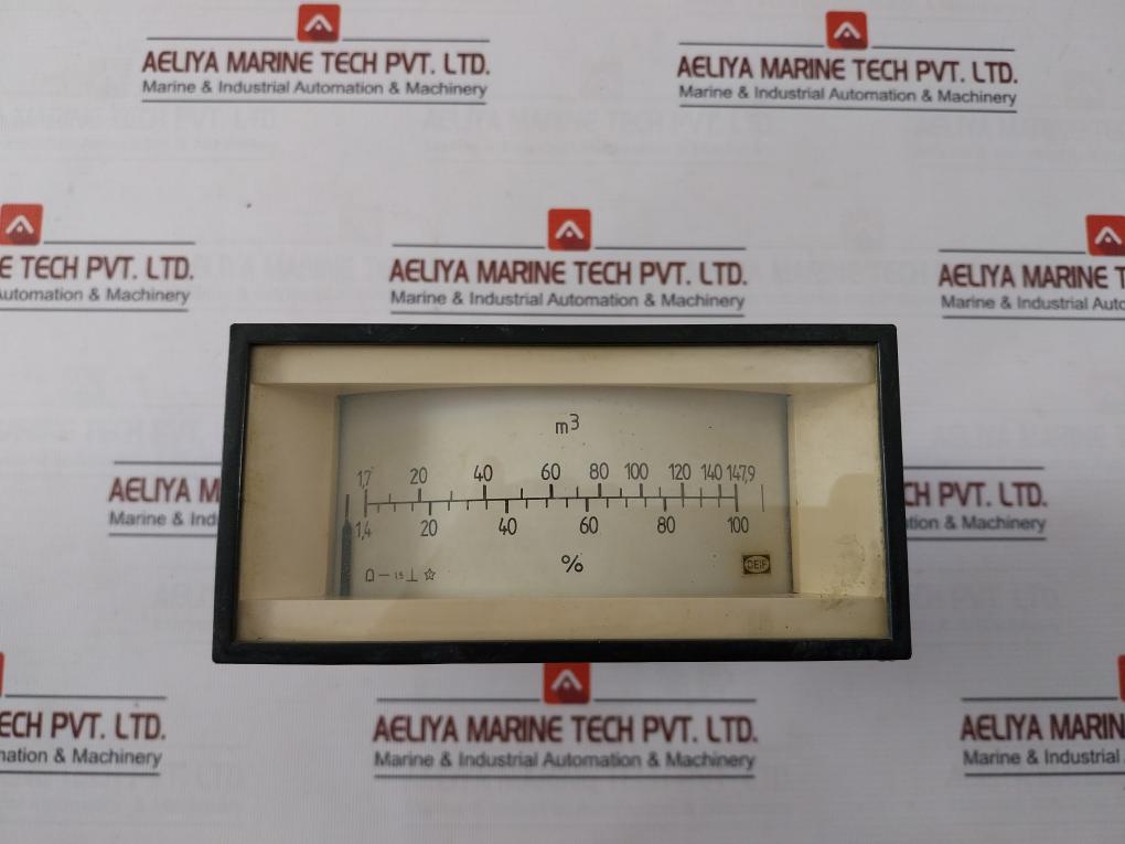 Deif 25982-94 Marine Analog Cubic Panel Meter 4-20Ma 1.4-100%, 1.7 To 147.9 M3