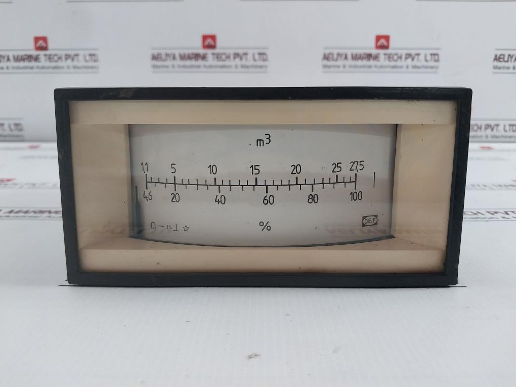 Deif 4.6-100% Percentage Analog Panel Meter Curved Scale Tank/Flow Indicator