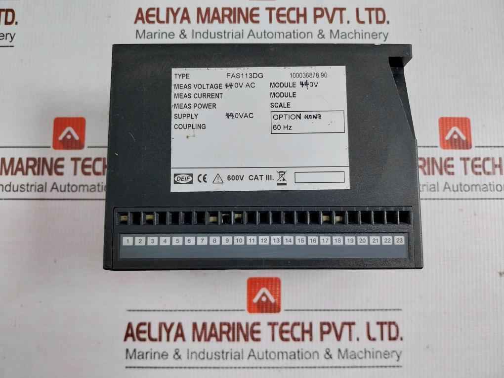 Deif 440V Ac 60Hz Synchronisation & Circuit Breaker Fas-113Dg