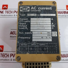 Deif Aci-3N Ac Current Converter, 0-1500A, 4-20Ma Output, 40-70 Hz