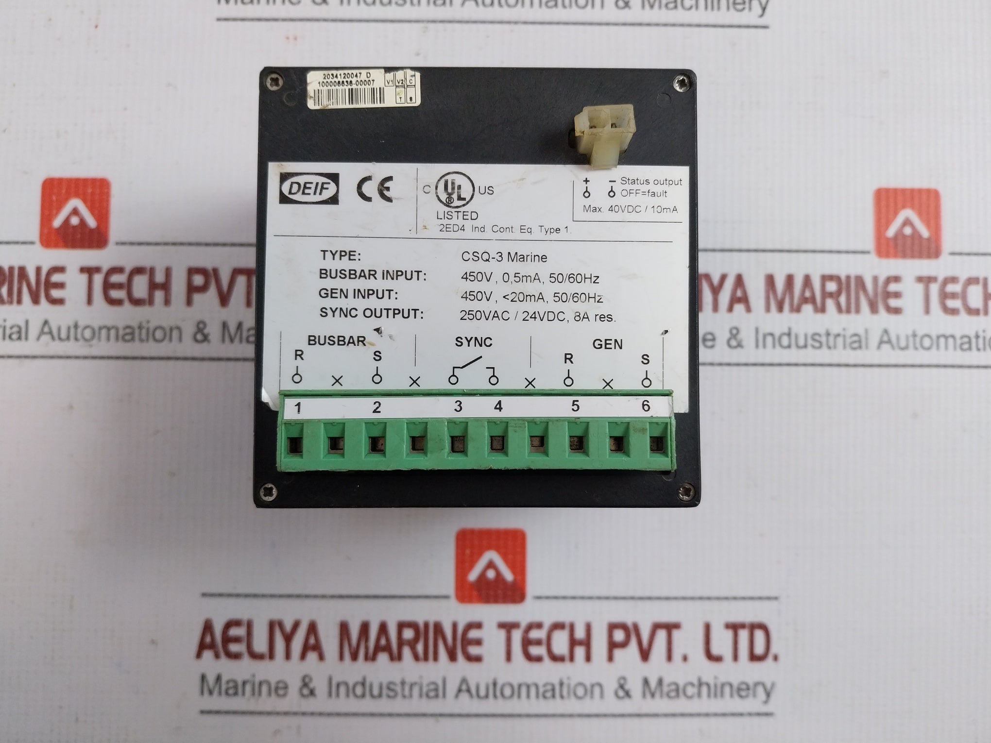 Synchroscope Relay 450V 50/60Hz Deif Csq-3 Marine