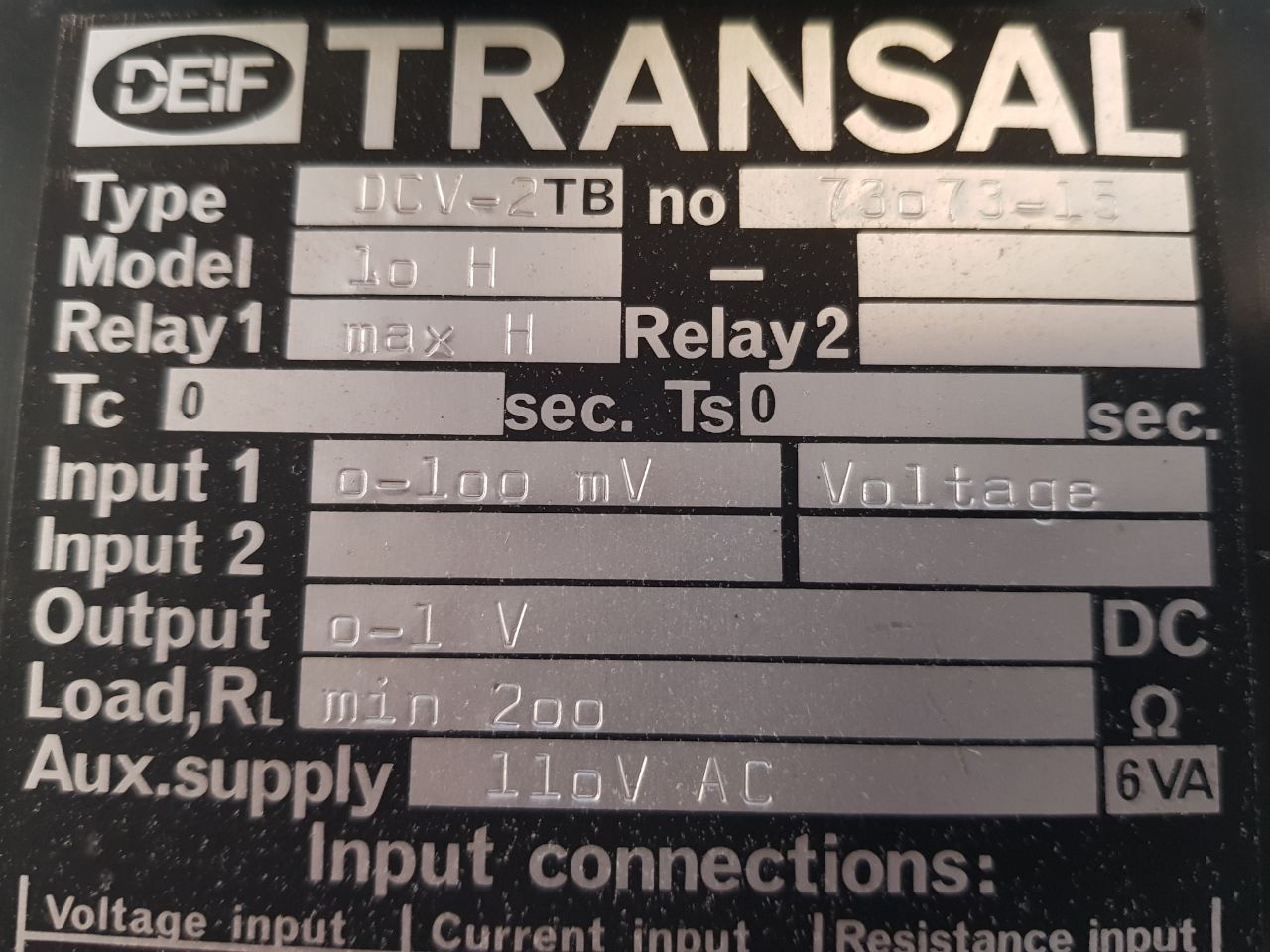 Deif Dcv-2 Tb Protection Relay 10H