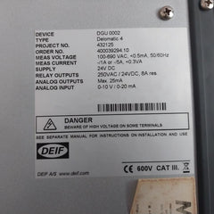 Deif Delomatic 4 Dgu 0002 Generator Control System 24Vdc