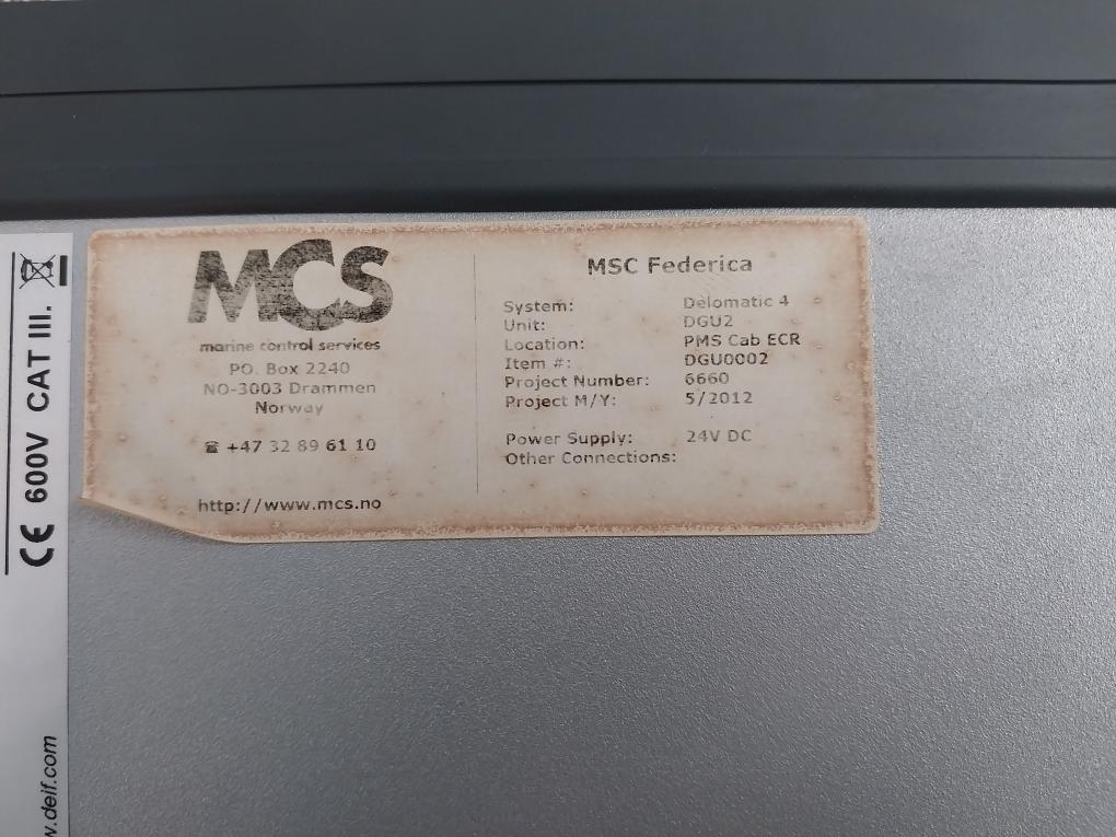 Deif Delomatic 4 Dgu 0002 Generator Control System 24Vdc