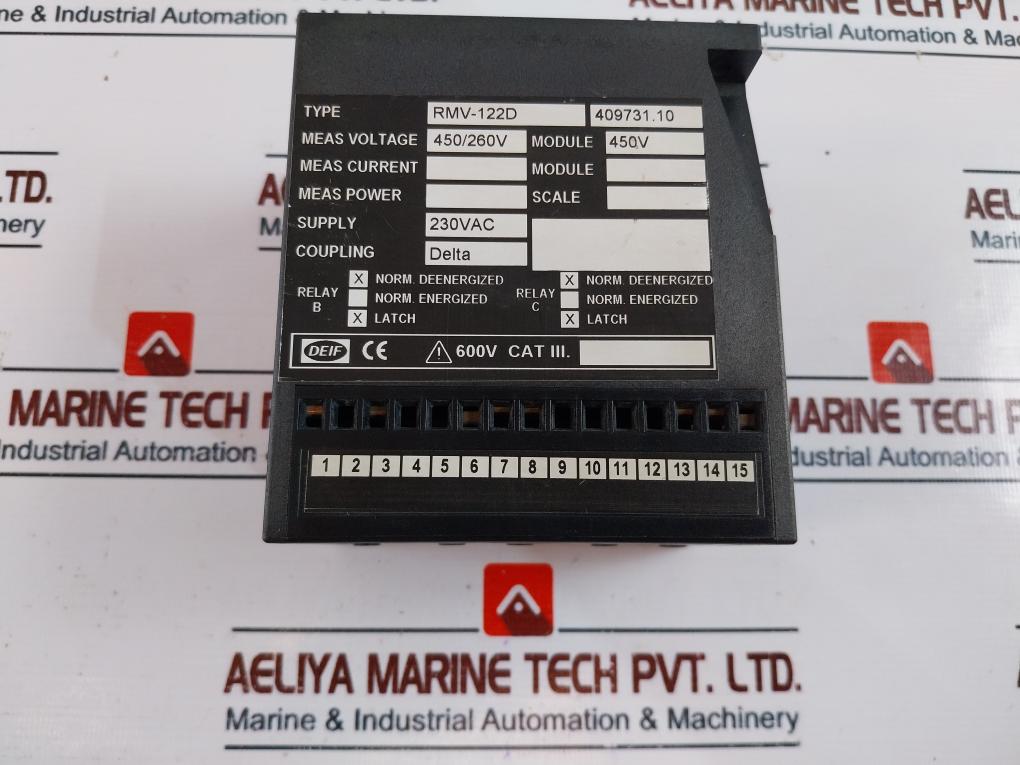 Deif Delta Rmv-122D Overvoltage Relay 450/260V