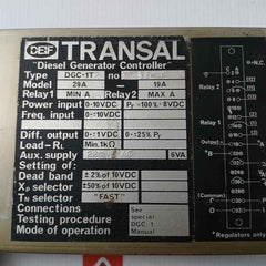 Deif Dgc-1Tr Transal Diesel Generator Controller 29A-19A 220Vac 6Va