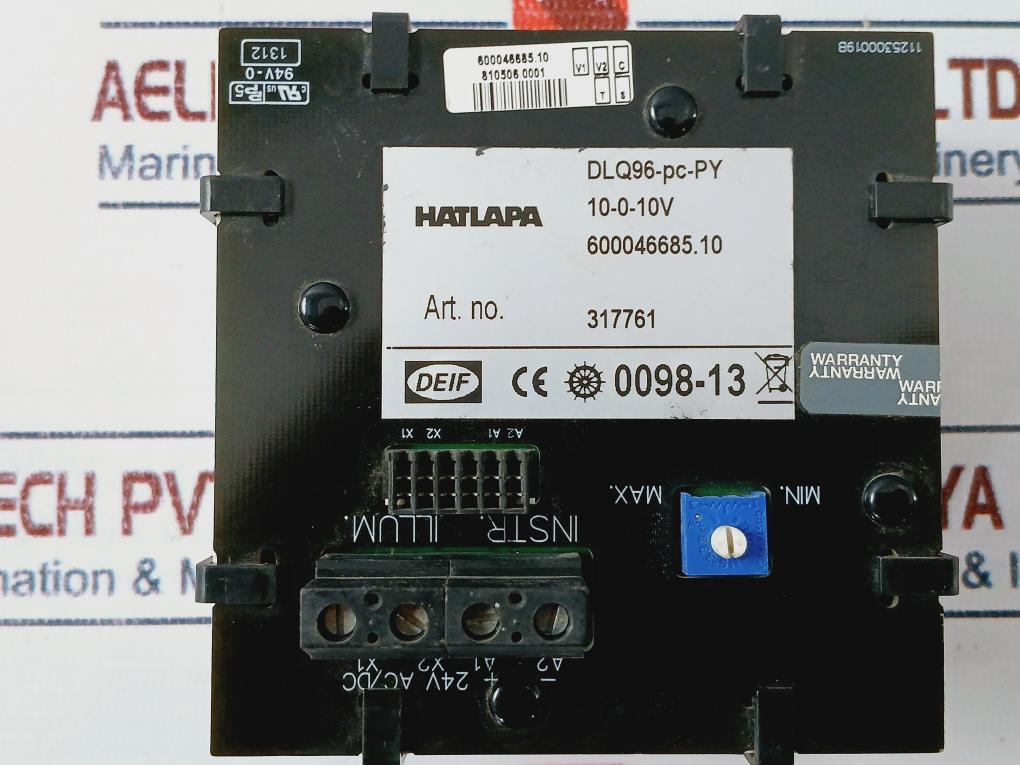 Deif Dlq96-pc-py Rudder Angle Panel Indicator