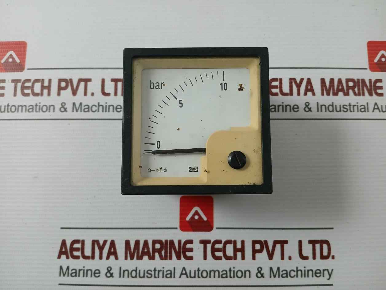 Deif Dq72-x Analog Pressure Meter 0-10 Bar
