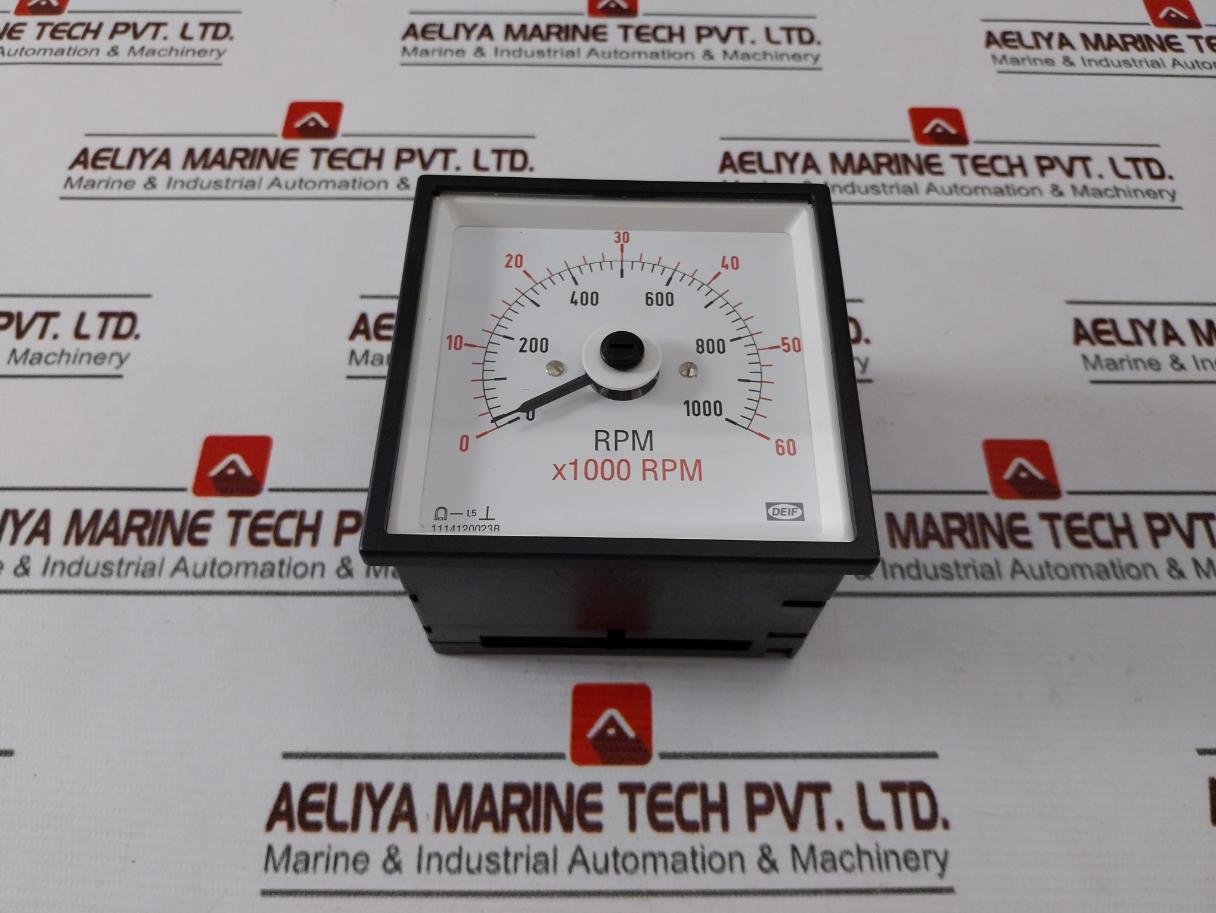Deif Dq96-c Analog Panel Rpm Meter 0-1000Rpm/0-60X 1000 Rpm 110110908 Ip52