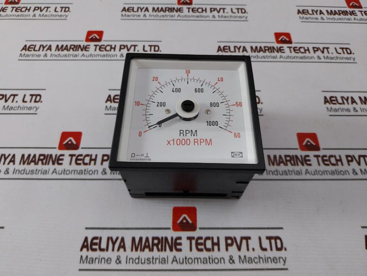 Deif Dq96-c Analog Panel Rpm Meter 0-1000Rpm/0-60X 1000 Rpm 110110908 Ip52
