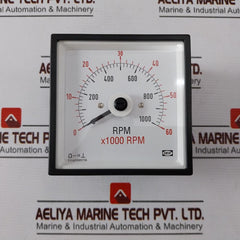 Deif Dq96-c Analog Panel Rpm Meter 0-1000Rpm/0-60X 1000 Rpm 110110908 Ip52