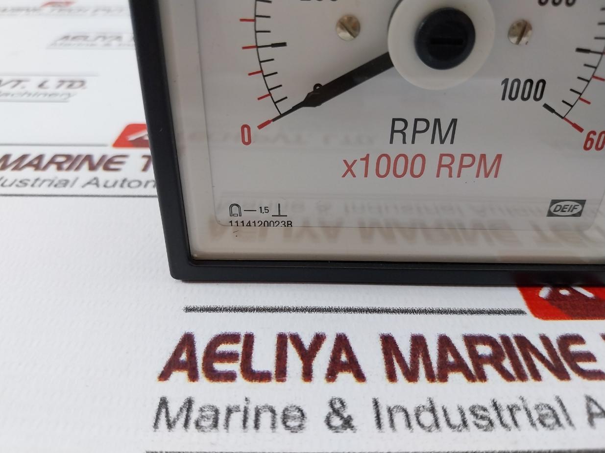 Deif Dq96-c Analog Panel Rpm Meter 0-1000Rpm/0-60X 1000 Rpm 110110908 Ip52
