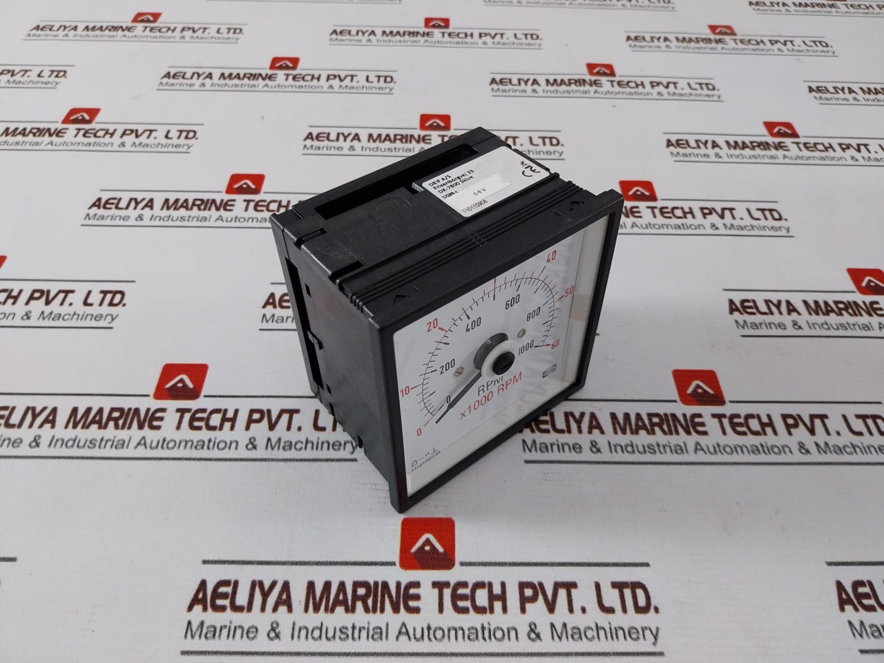 Deif Dq96-c Analog Panel Rpm Meter 0-1000Rpm/0-60X 1000 Rpm 110110908 Ip52
