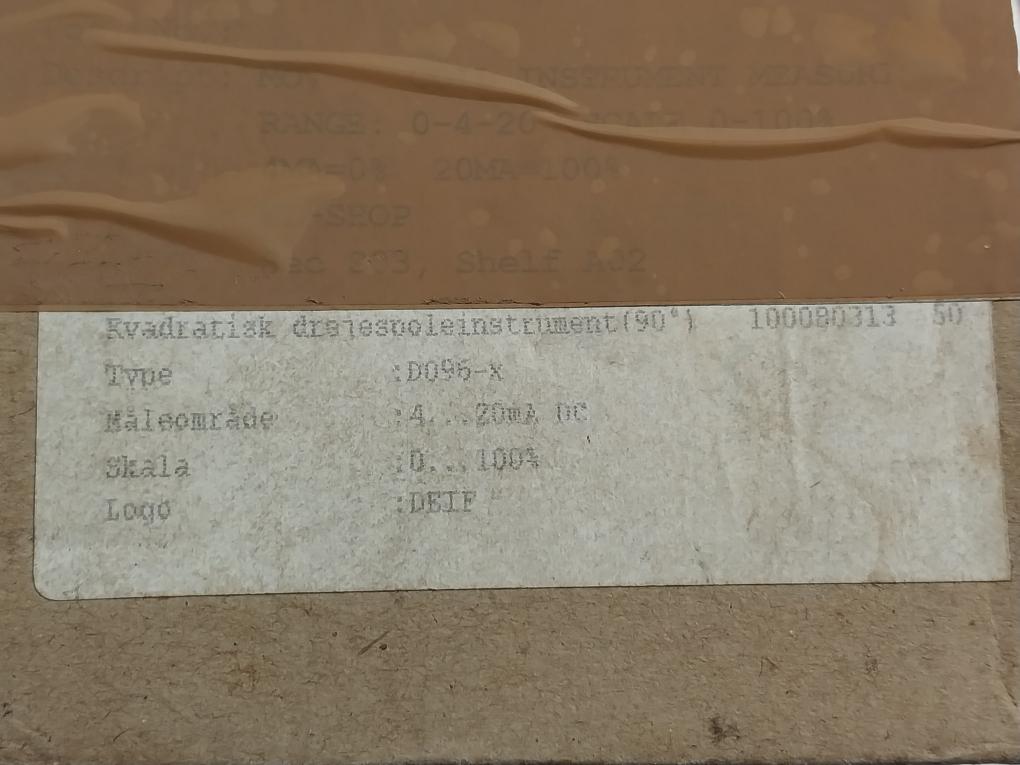 Dq96-x Analog Moving-coil Panel Meter Deif 4-20Madc