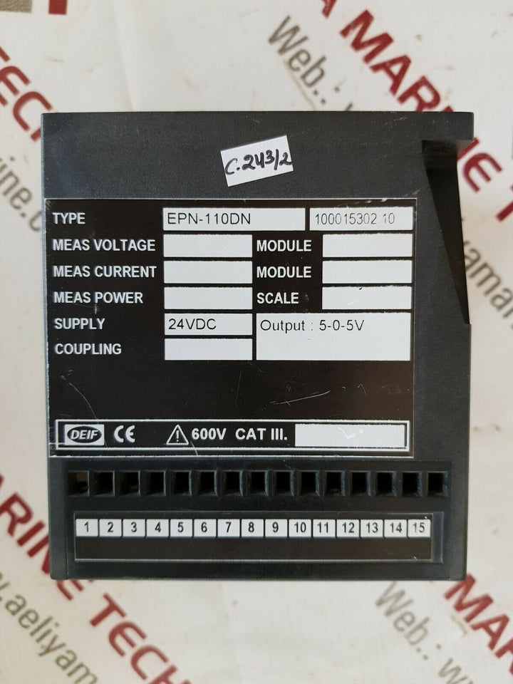 Deif Epn-110Dn Electronic Potentiometer 24V Dc 219795.150