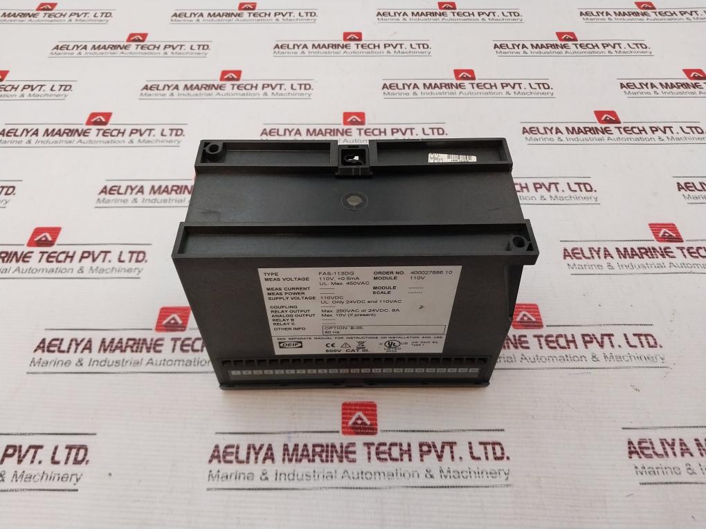 Deif Fas-113Dg Synchroniser Controller 110Vac