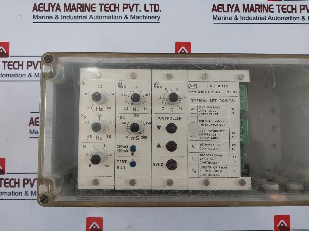 Deif Full-auto Synchronising Relay 200Ms 400Ms Max Voltage 10%