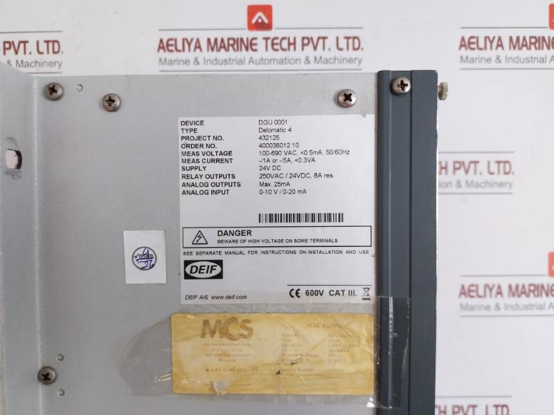 Deif Multifunction Pms Control System Delomatic 4 Part No Dgu 0001