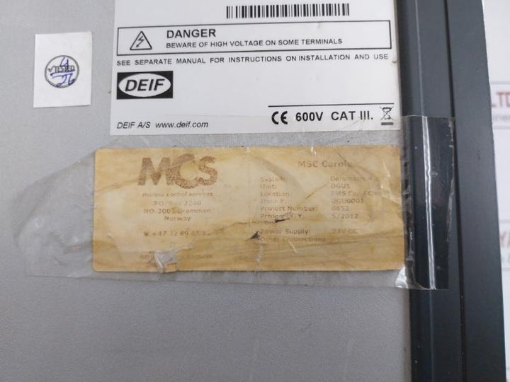 Deif Multifunction Pms Control System Delomatic 4 Part No Dgu 0001