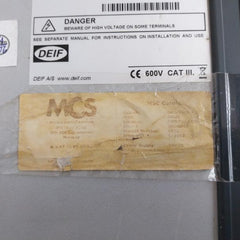 Deif Multifunction Pms Control System Delomatic 4 Part No Dgu 0001