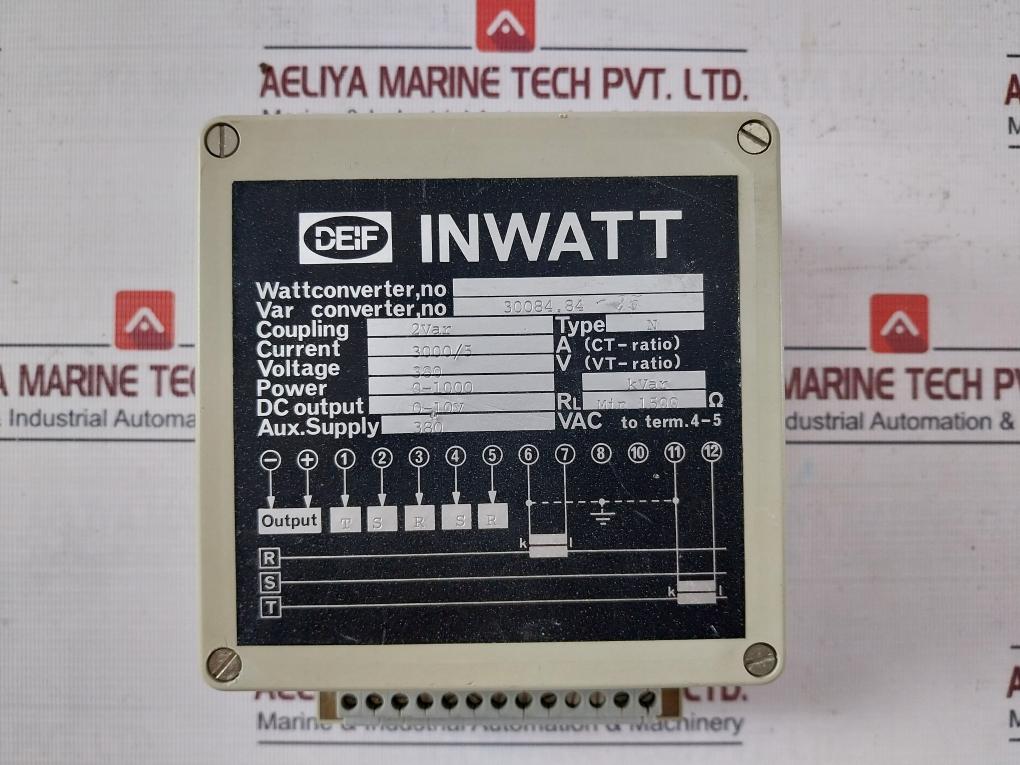 Deif N Inwatt Var Converter 30084.84-25 2Var 3000/5 A 380 V 0-1000 Kvar 1500 Ω