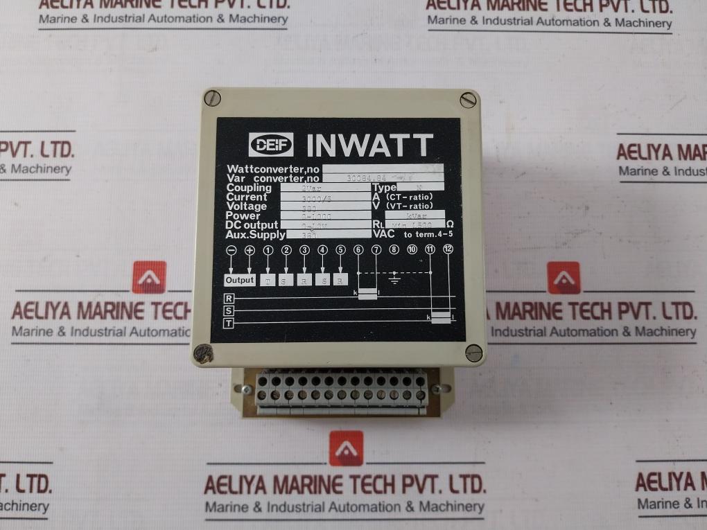 Deif N Inwatt Var Converter 30084.84-25 2Var 3000/5 A 380 V 0-1000 Kvar 1500 Ω