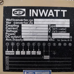 Deif Ngs Watt Converter 750/1 A 440V 0-250Kw 1500Ohm