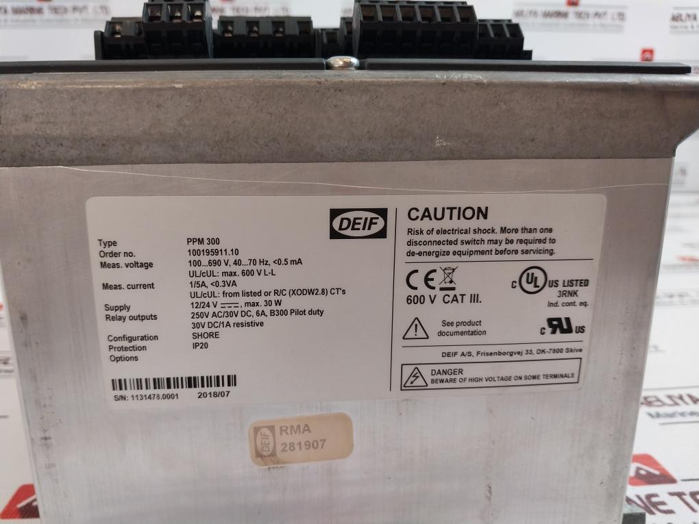 Deif Ppm 300 Power & Protection Unit 100195911.10