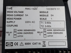 Rmc-132D Double Over Current Relay Deif 5A 220V