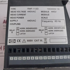 Deif Rmf-112D Uni-line Frequency Relay 440Vac 60Hz