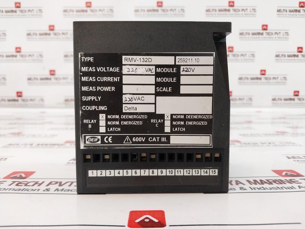 Deif RMV-132D Voltage Protection Relay 220Vac