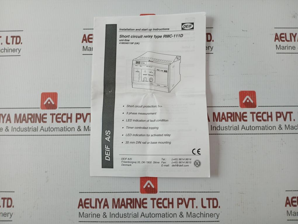 Deif Short Circuit Relay 24Vdc Rmc-111D