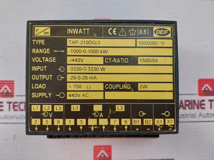 Deif Tap-210Dg/3 Inwatt Transducer 440V Ac , 1500/5A