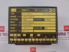 Deif Tap-210Dg/3 Inwatt Transducer 440V Ac , 1500/5A