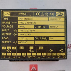 Deif Tap-210Dg/3 Inwatt Transducer 440V Ac , 1500/5A