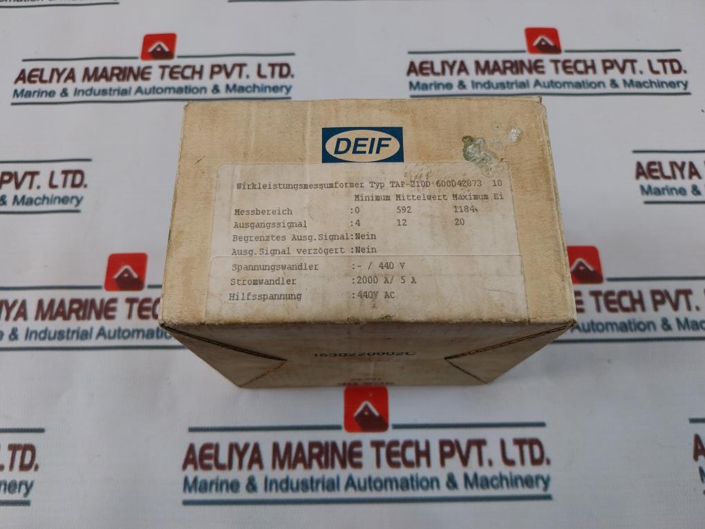 Deif Tap-210Dg/3 Inwatt Transducer 440V Ac