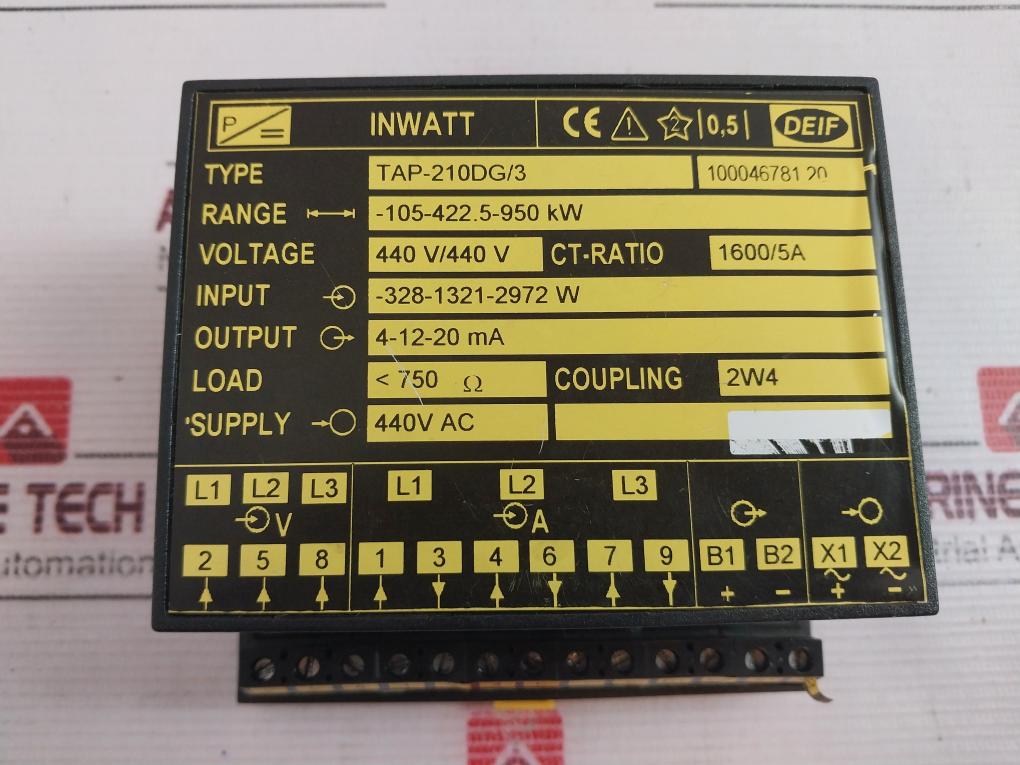 Deif Tap-210Dg/3 Inwatt Transducer 440Vac