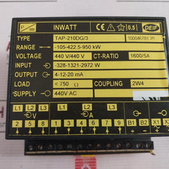 Deif Tap-210Dg/3 Inwatt Transducer 440Vac
