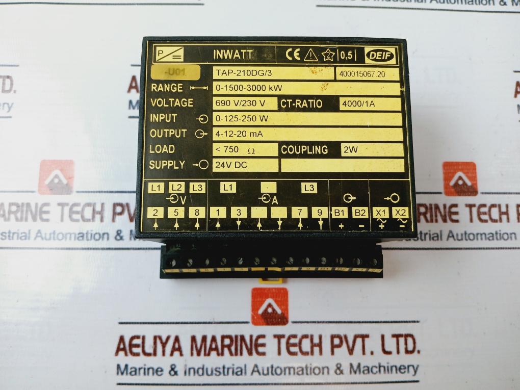 Deif Tap-210Dg/3 Inwatt Transducer Input 0-125-250 W