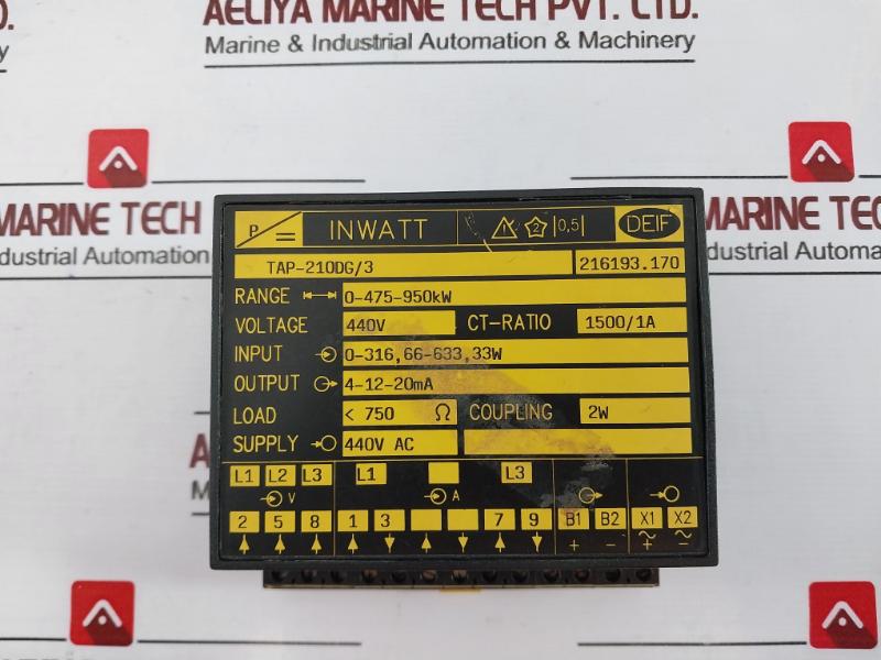 Deif Tap-210dg/3 Inwatt Transducer 0-475-950 Kw 440v 1500/1a