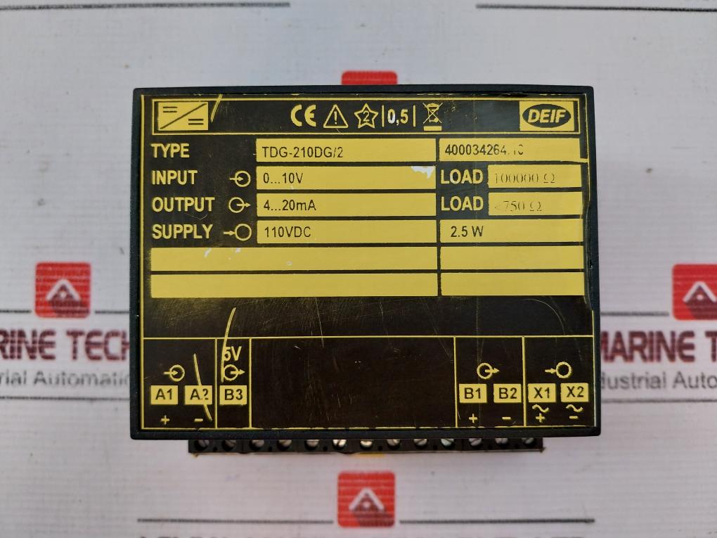 Deif Tdg-210Dg/2 Insulation Amplifier 110V Dc