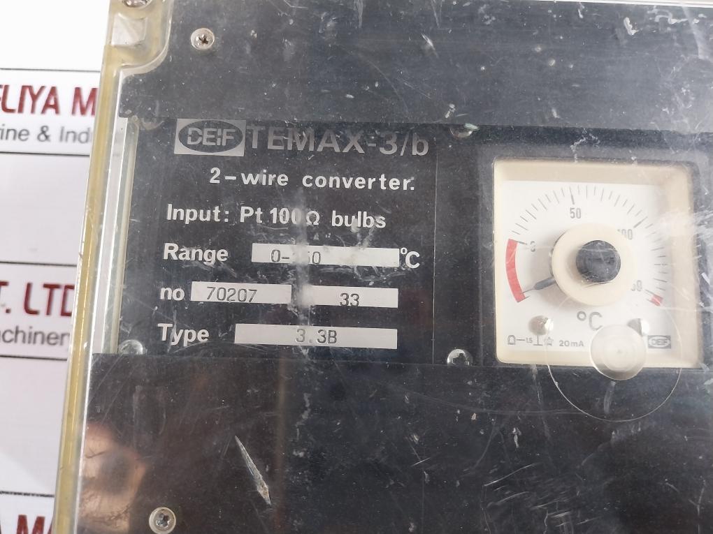 Deif Temax-3/B Temperature Transducer 2-wire Converter 13-36 Vdc 4-20 Ma