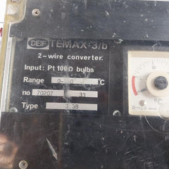 Deif Temax-3/B Temperature Transducer 2-wire Converter 13-36 Vdc 4-20 Ma