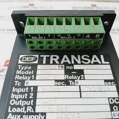 Deif Transal Dcv-2 Tb 10H Protection Relay Controller 110Vac 6Va