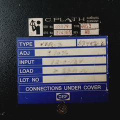 Deif Vtr-3 Port 45-0-45 Stb ±10% Adjustment 12-0-12V Input