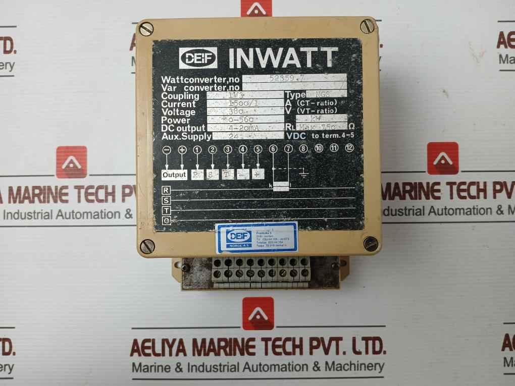 Deif Watt Converter Voltage Ngs - 380V Power - 0-560 Kw, Max 750 Ω
