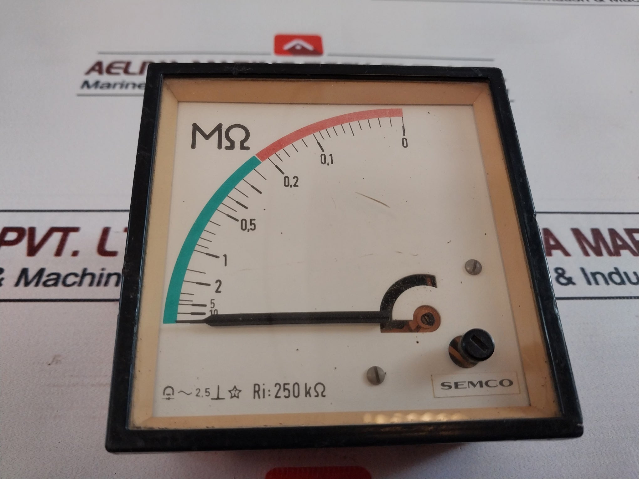 Deif 0-10 ? M? Insolation Monitor 250 K? Analog Panel Meter